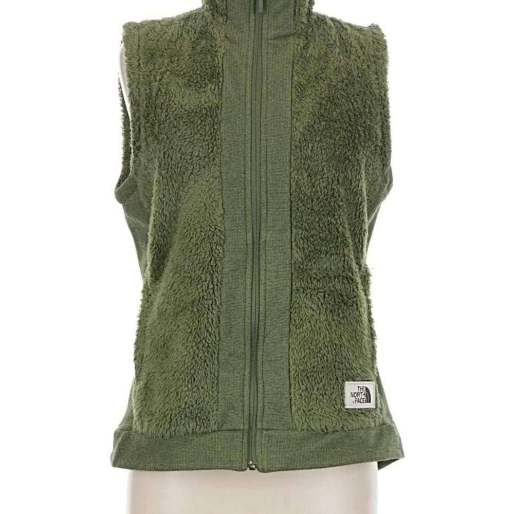 The North Face Olive Fleece Zip Vest